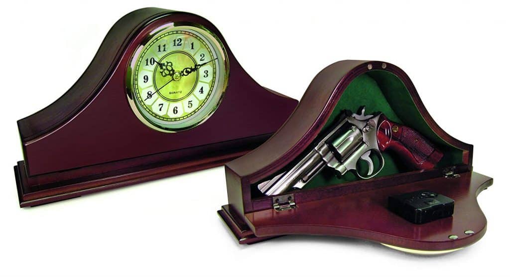 concealed storage mantle clock 2