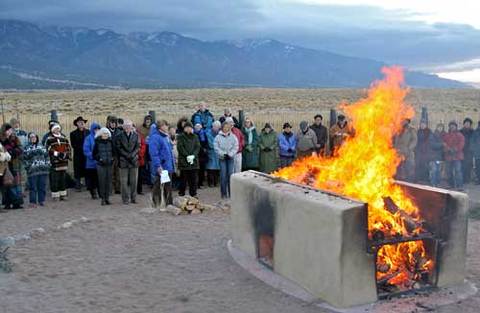open air funeral pyre